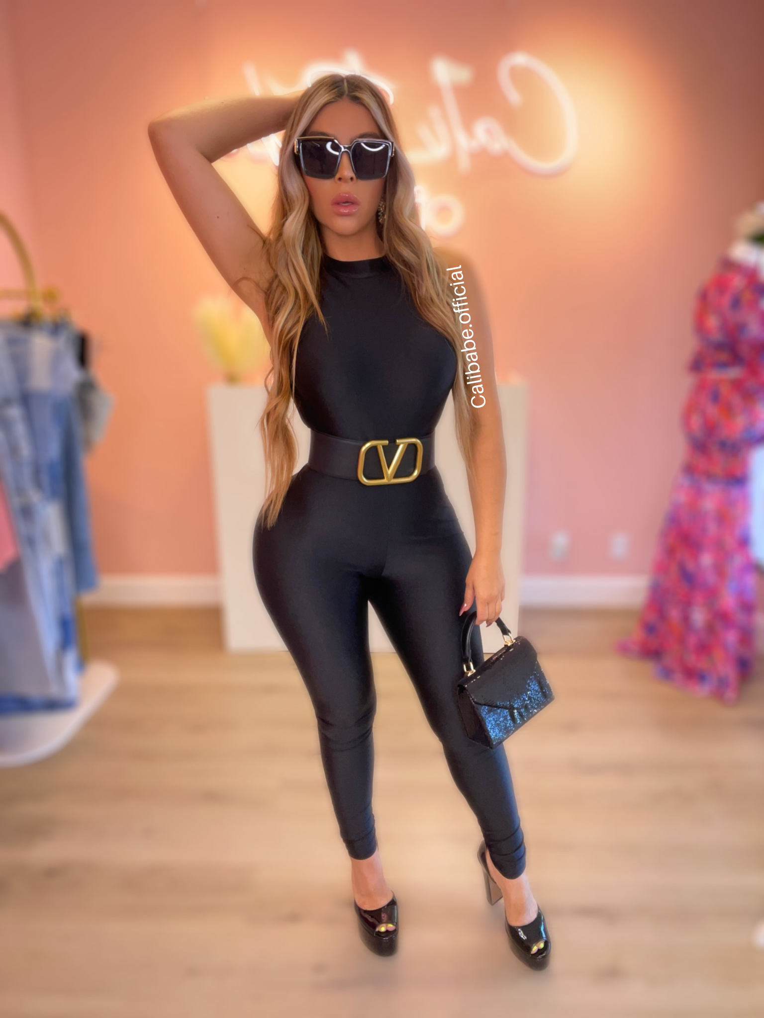 Drew black jumpsuit on sale